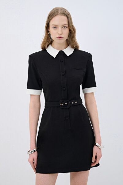 adL Polo Yaka Mini Elbise