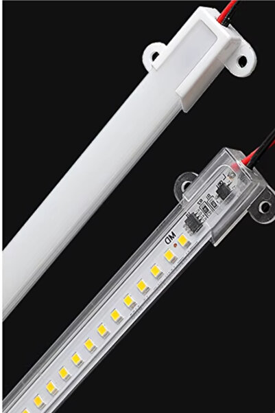 Hazar Led 220 Volt 4014 Çubuk Led 50cm Kasalı Dim Edilebilir Bar Led Beyaz-opak Cam