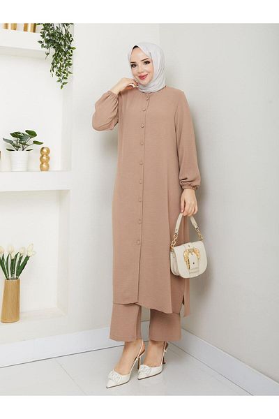MODA EGE Ayrobin Fabric Long Double Suit