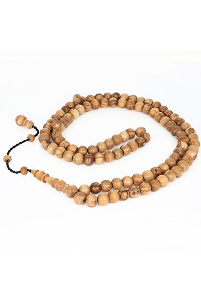 İnan Tesbih مسبحة صلاة 99 قطعة مصنوعة من شجرة الزيتون مع النظام