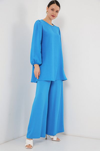 Bigdart Blaues Tunika-, Hosen- und Unterteil-Set für Damen (6712)