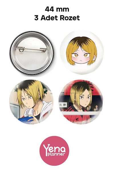 Yenaplanner Set de ornamente pentru geanta Haikyuu/Insigne