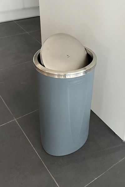 Prima Nova Lenox 35 Lt Περιστρεφόμενο Καπάκι Κουζίνα Μπάνιο Γραφείο Κάδος απορριμμάτων-γκρι