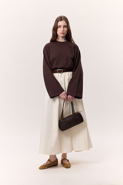 Manuka Kisa Tshirt - Langarm Bitter Brown