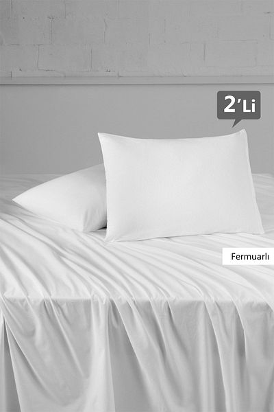 Mislina Home Terry Cotton Cotton 2-Piece Zippered Liquid Waterproof Pillow Protector Mattress 50x70 Cm