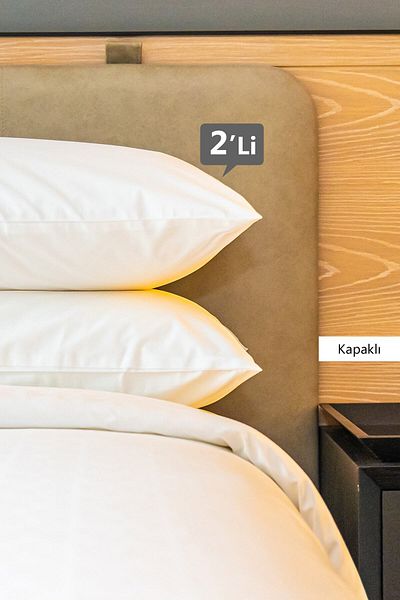 Mislina Home Micro Classic 2-Piece Liquid Waterproof Covered Pillow Protector Mattress 50x70 Cm