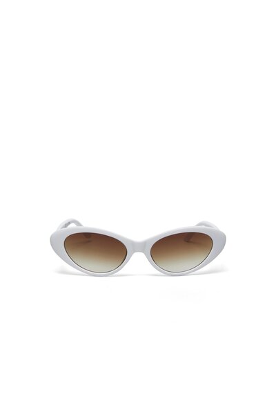Okkia White Lina Small Cat Sunglasses
