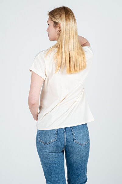 Kyron Γυναικείο μπλουζάκι από 100% βαμβακερό ριγέ χαμηλό μανίκι - με διαφορετικές επιλογές χρωμάτων