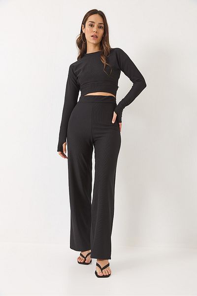 Bianco Lucci Women's Ottoman Finger Interlocking Bottom-Top Set 60284014