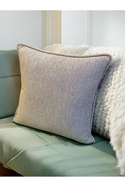 time collection Keten Dokuma Biyeli Kırlent Kılıfı