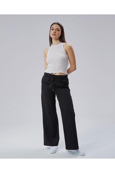 HANIMCA GİYİM Summer Wide Elastic Waist Model Comfortable Fit Wide Leg Women's Trousers