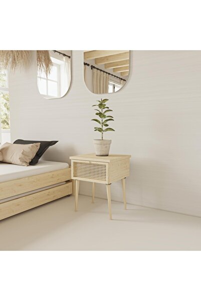 RENAZZO Hazeran Model Vernikli Ahşap Komodin