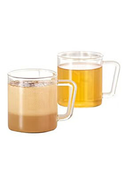 Borosil طقم أكواب ميزو كلاسيكية من قطعتين - 400 مل شفاف