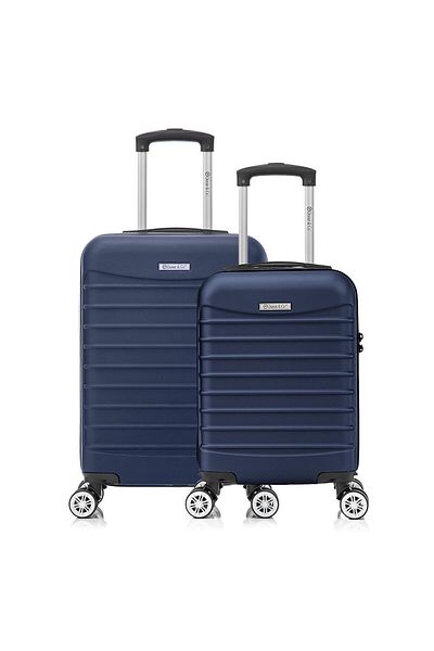 Quasar & Co. Set 2 Trolere Cabina, ®,40x30x20cm Roti Detasabile/55x36x20cm,cifru,abs,bleumarin