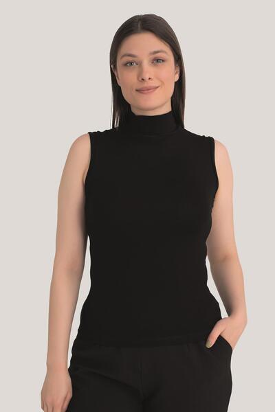 Arma Yıldız Women's Black White Skin Turtleneck Sleeveless Body 3 Pack