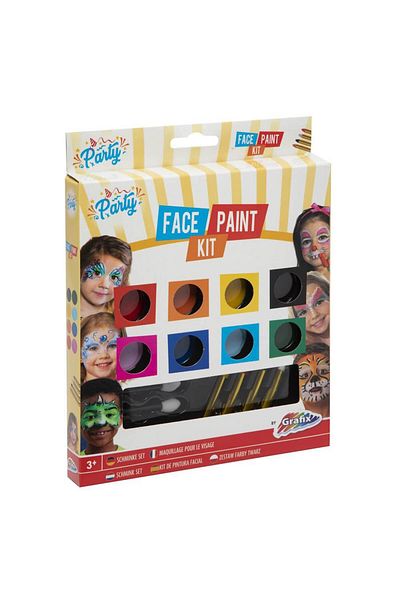 GRAFİX 16 Piece Face Painting Set 9 Colors 4 Pencils And Accessories