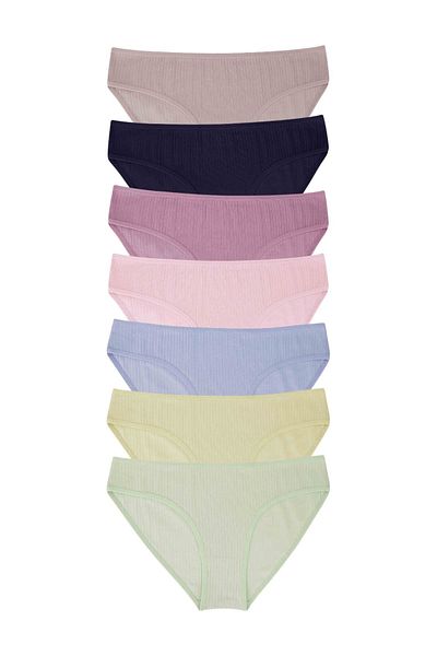 İNKO İÇ GİYİM Set de 7 chiloți din bumbac multicolor pentru femei