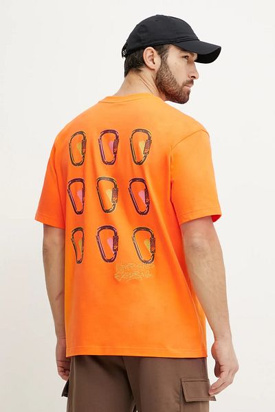 THE NORTH FACE Men's orange oversized t-shirt nuptse The North Face