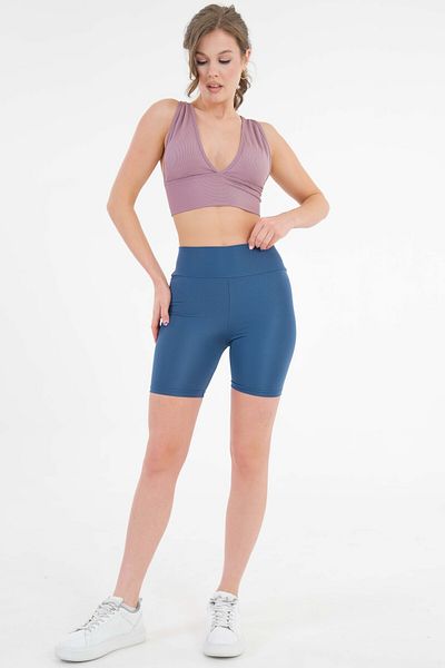 Saade Indigo Recovery Effect High Waist Casual and Sports Short Leggings