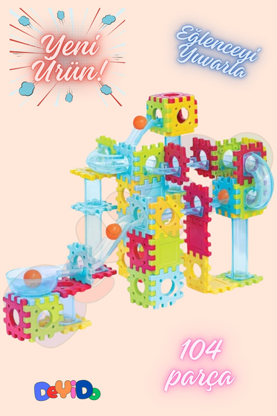 DeYiDo Eğlenceli Toplu Yapı Blokları Oyunu Eğitici Le go Puzzle Tasarım Beceri Gelişim Oyuncağı 104 Parça