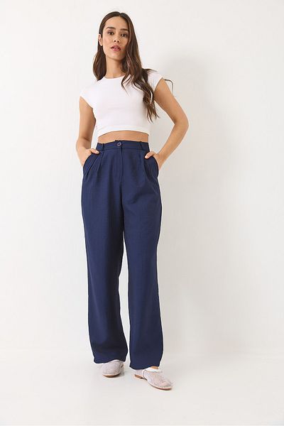 Bianco Lucci Damenhose aus Palazzo-Stoff mit Taschendetail 80115 60283049