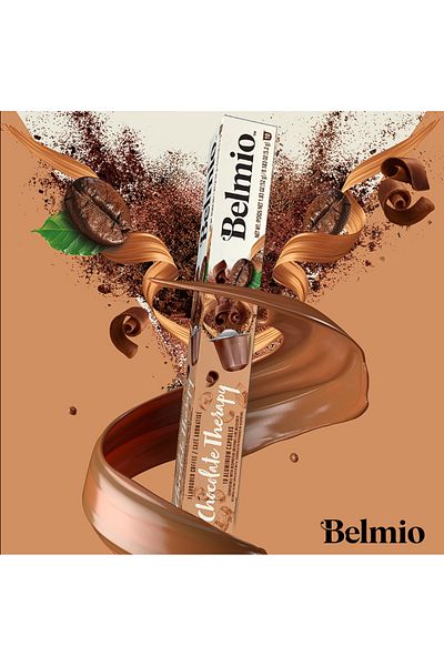 Belmio Chocolate Therapy Coffee Capsules Pack of 12 sleeves Compatible with Nespresso Original Line