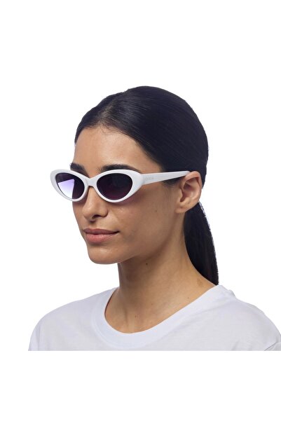 Okkia White Lina Small Cat Sunglasses