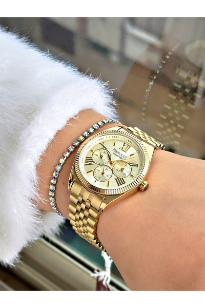 Ferrucci FERRUCCİ FUNCTION GOLD METAL KADIN KOL SAATİ