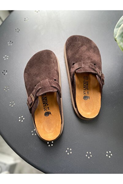 Land of Cork Ανατομικές Γυναικείες Παντόφλες Φυσική Σόλα από φελλό Suede Δερμάτινες Παντόφλες εσωτερικού χώρου