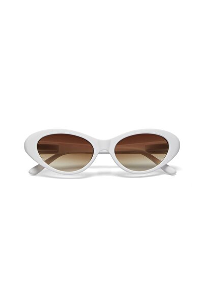 Okkia White Lina Small Cat Sunglasses