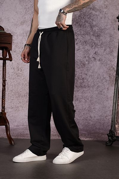 Butik TREND WE Ανδρικό παντελόνι από ύφασμα 2 νημάτων με ελαστική μέση και κορδόνι