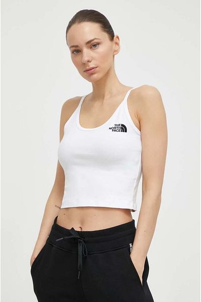 THE NORTH FACE Γυναικείο λευκό crop top με κεντημένο λογότυπο The North Face