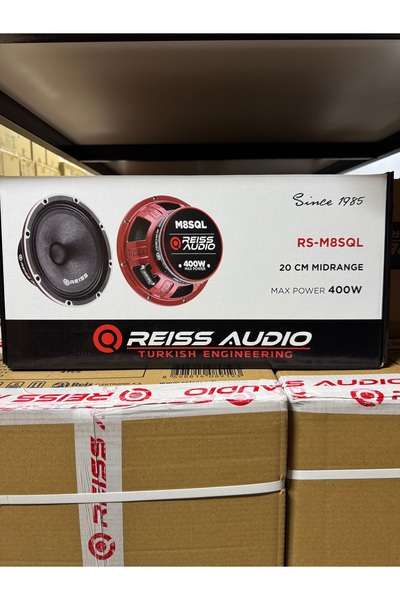 Reiss REİSS 20CM KAPAKLI MİDRANGE MİDRENC ÖZEL SERİ RS-M8SQL 400 WATT 175RMS YÜKSEK KALİTE MİDRANGE