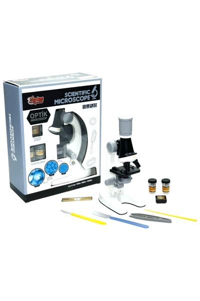 Laylay Toys Mini Mikroskop Seti (100x400x1200 Büyütme) Anaokulu Çocuk Eğitici...