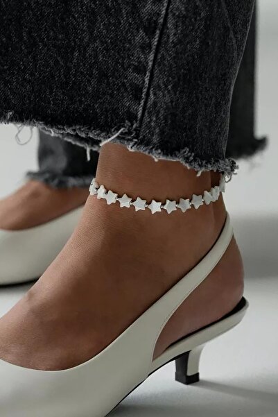 New Obsessions Natural Mother of Pearl Star Anklet