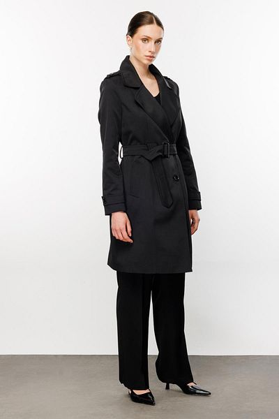 Ekol Buttoned and Belted Trench Coat