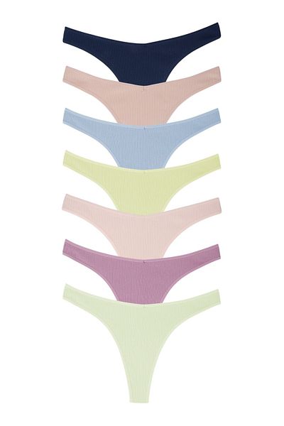 İNKO İÇ GİYİM Set de 7 tanga multicoloră braziliană