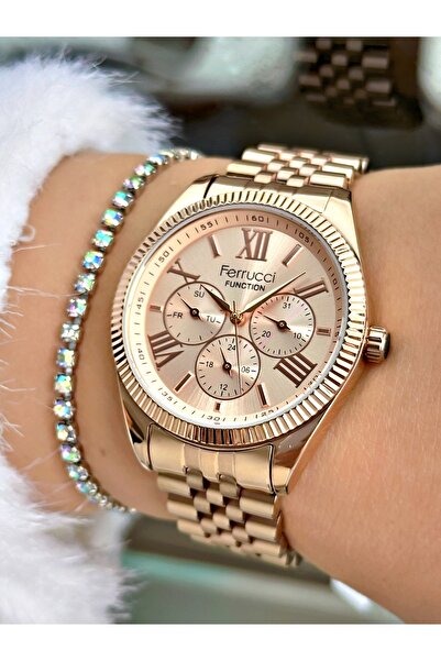 Ferrucci FERRUCCİ FUNCTION ROSE METAL KADIN KOL SAATİ