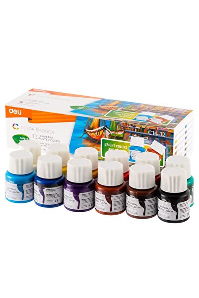 Deli Set 12 culori guase 25 ml Color Emotion