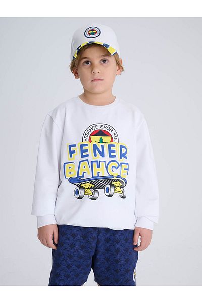 Fenerium Mikina Fenerbahce Weißes Skateboard Tribune Kinder