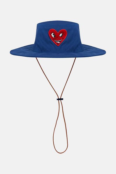 Keith Haring Saks Blue Heart Safari Hat