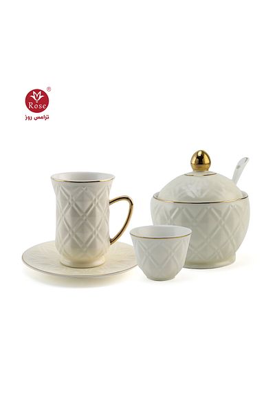Rose CR-1717-27-Piece Tea and Coffee Serving Set Rose
