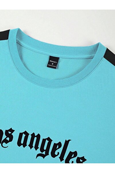 PENTHİLUS Férfi Los Angeles nyomtatott rövid ujjú 2 részes készlet