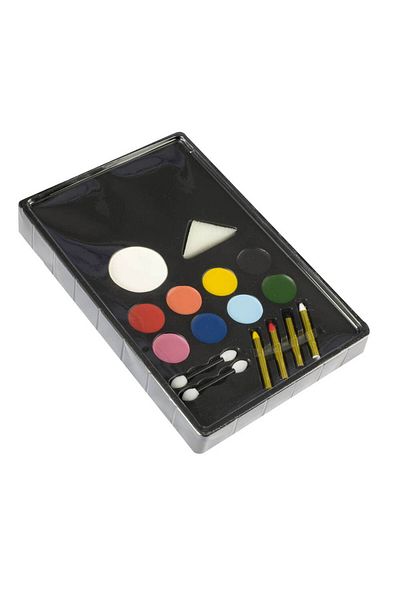 GRAFİX 16 Piece Face Painting Set 9 Colors 4 Pencils And Accessories