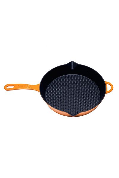 Sürel Round Glass Cover Pan Orange 28 cm