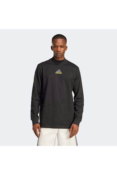 adidas Ls Mock Neck Black T-Shirt - Jd5401