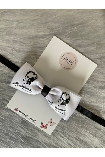 MADE BY PERİ Atatürk imza ve silüetli 29 Ekim/23 Nisan/10 Kasım çocuk Papyon