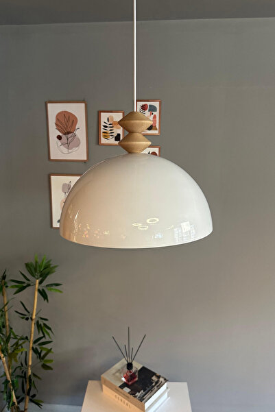 Bamyum Linate Beyaz Q Kafa Başlık Avize Tekli Sarkıt Salon Kuaför Dekoratif Aydınlatma