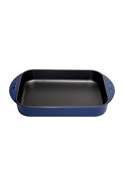 Sürel Shiny Dark Blue Rectangular Flat Tray 23X31 cm