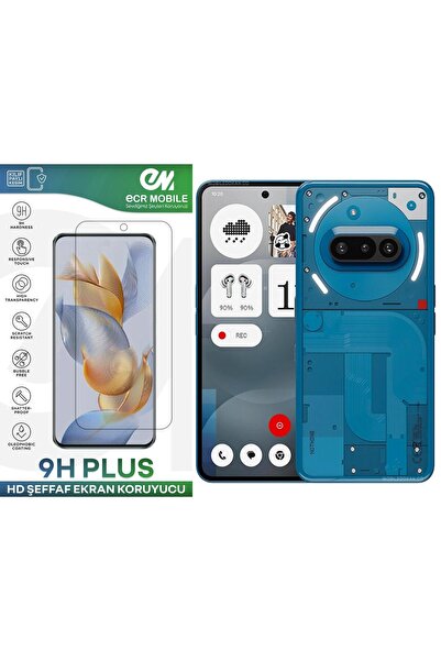 Ecr Mobile Nothing Phone 3A Ekran Koruyucu 9H Esnek Nano Cam Tam Uyumlu Şeffaf